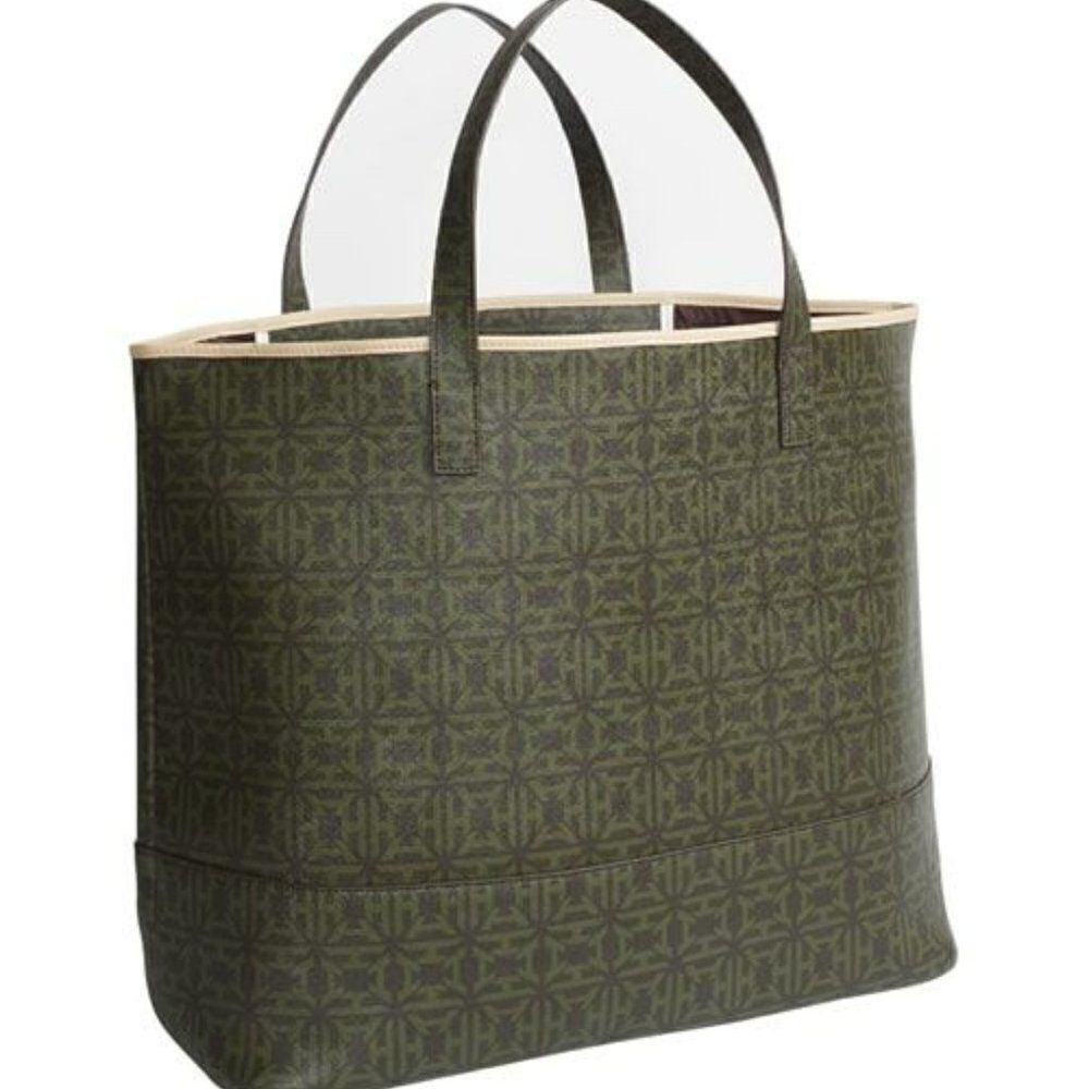 India Hicks Madly Deeply Green Heritage Tote - New